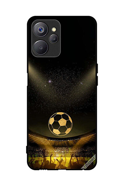 Covernex غطاء حماية لهاتف Realme 10 بخلفية فيلم كرة قدم كلاسيكية باللون الأسود