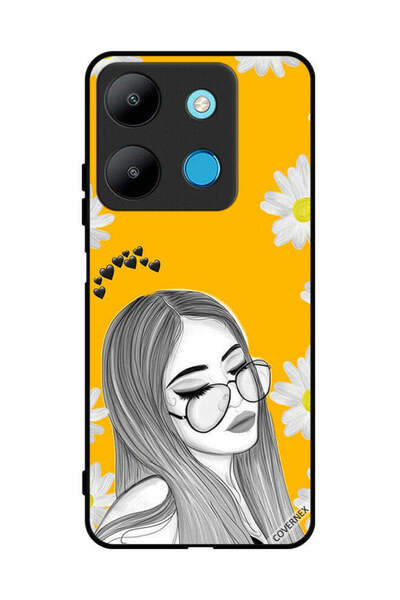 Covernex غطاء حماية لهاتف إنفينيكس سمارت 7 - نظارات - فن الفتاة