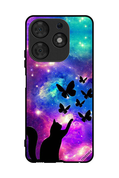 Covernex غطاء حماية لهاتف تكنو سبارك 10 برو - قطط وفراشات