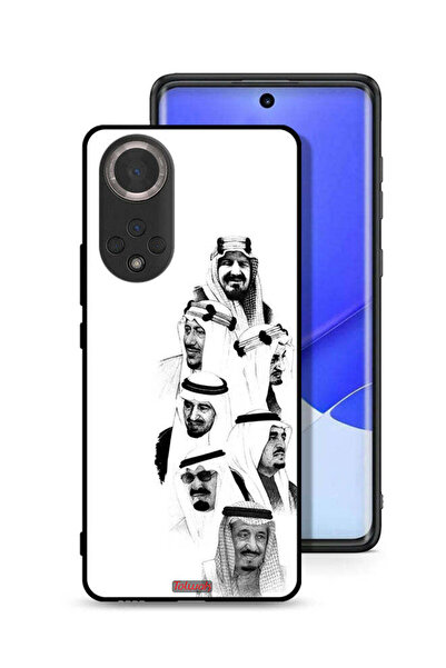 Tolwak غطاء حماية لهاتف Honor 50، فن ملوك السعودية، أبيض وأسود