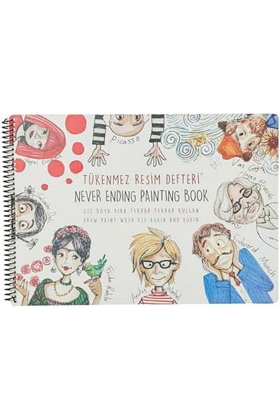 Mena Rise Diyar-Ifırsatshop Matte Ballpoint Painting Notebook 3 25X35Cm & 6Pcs Felt Pens 1017157