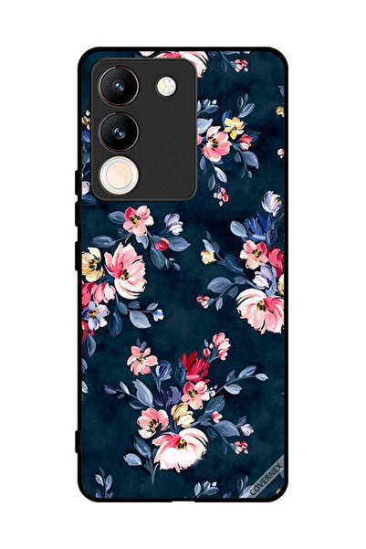 Covernex غطاء حماية لهاتف فيفو Y200 مزين برسومات زهور مرسومة يدويًا