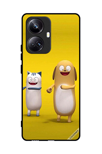 Covernex غطاء حماية لهاتف Realme 10 Pro Plus قصة قطة وكلب