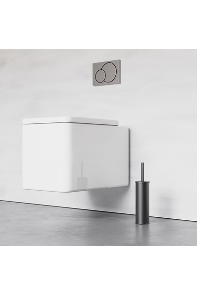 Zift Unique Paslanmaz Çelik Mat Siyah Wc Fırçası, 304 Kalite Tuvalet Fırçası,...