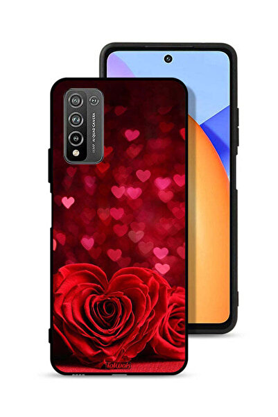 Tolwak Honor 10X Lite Protective Case Cover Heart Flowers Abstract Art