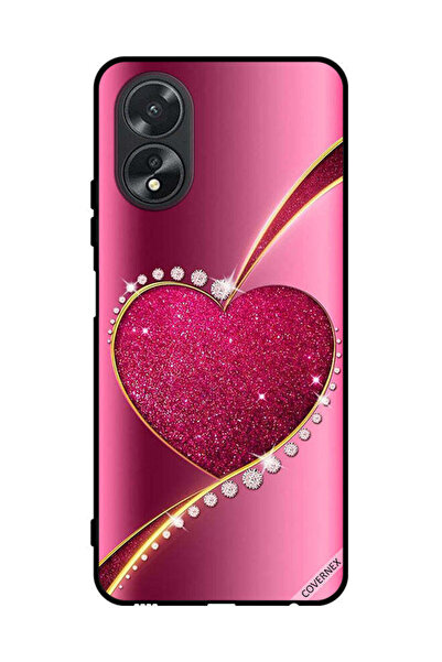 Covernex Protective Case Cover For Oppo A38 Diamond Glitter Heart