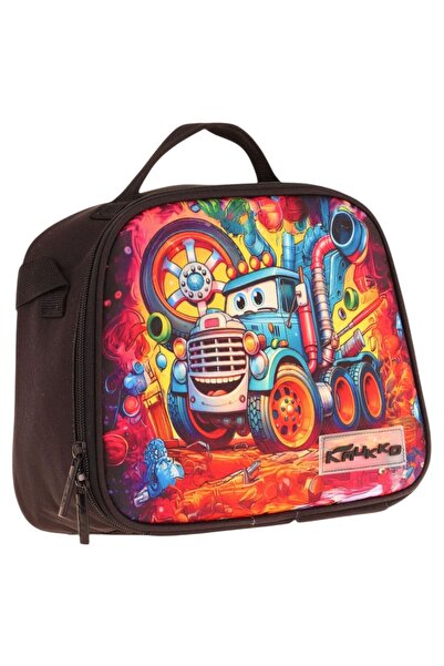 KAUKKO Kids Boys Thermal Insulated School/Picnic Lunch Bag (Cute Truck) L7274