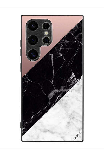 Covernex غطاء حماية لهاتف سامسونج جالاكسي S24 ألترا بنمط مزيج من الرخام واللو...