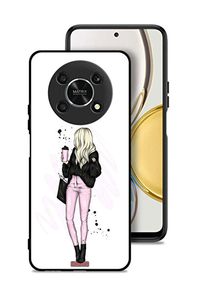 Tolwak غطاء حماية لهاتف Honor X30 5G، صورة فتاة تحمل كوب قهوة