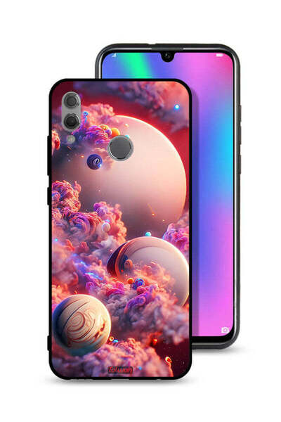 Tolwak غطاء حماية لهاتف Honor 10 Lite بتصميم غيوم وفن تجريدي
