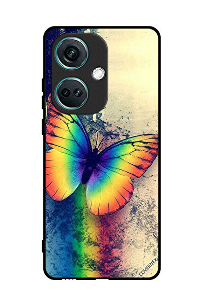 Covernex غطاء حماية لهاتف OnePlus Nord CE3 - فراشة قوس قزح كلاسيكية