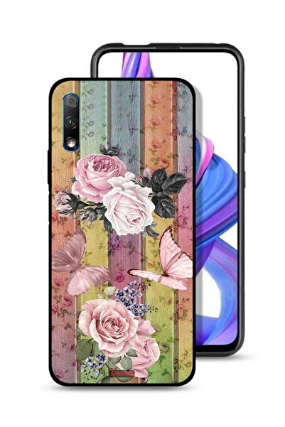 Tolwak Honor 9X (China) Protective Case Cover Peach Butterflies And Roses