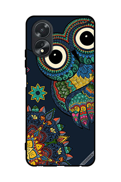 Covernex غطاء حماية لهاتف Oppo A38 بتصميم بومة زهرية