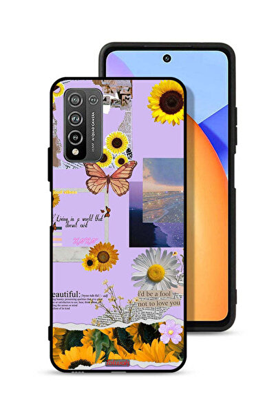 Tolwak Honor 10X Lite Protective Case Cover Beautiful Sunflower Stickers