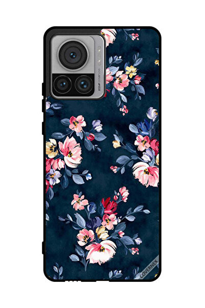 Covernex غطاء حماية لهاتف موتورولا موتو X30 برو - زهور مرسومة يدويًا