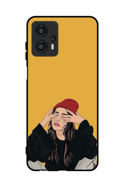 Covernex غطاء حماية لهاتف موتورولا موتو جي 13 - رسم فتاة حزينة