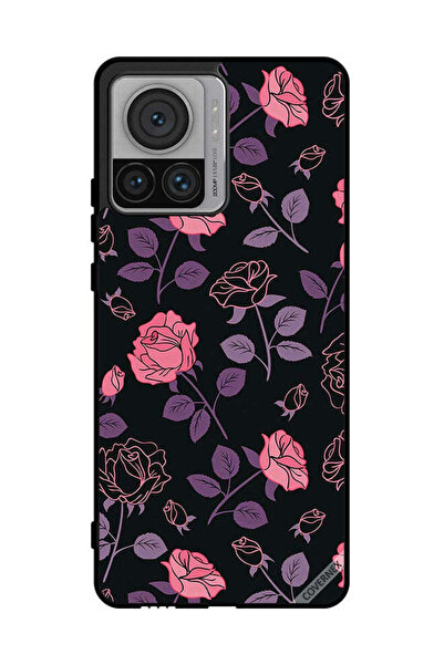 Covernex غطاء حماية لهاتف موتورولا موتو X30 برو - زهور قوطية باستيل