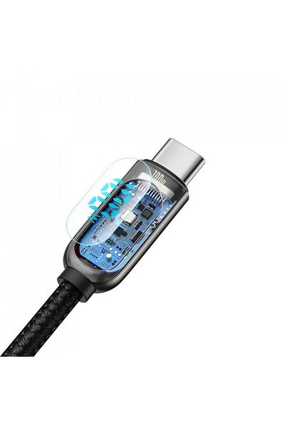 Baseus Type-C to Type-C data cable, 100W, 1m, Baseus Display (CATSK-B01) - Black