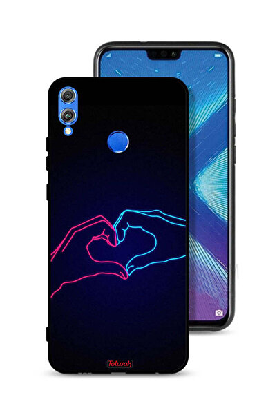 Tolwak Honor 8X Protective Case Cover Touching Hand Making Heart