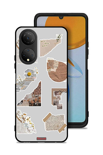 Tolwak غطاء حماية لهاتف Honor X7 مصنوع من قطع من الملصقات الورقية