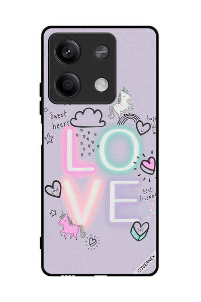 Covernex غطاء حماية لهاتف شاومي ريدمي نوت 13 - قلب حلو، حب، وحيد القرن