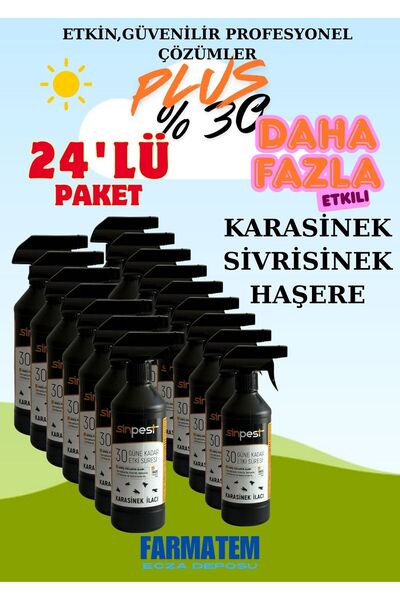sinpestplus Sinpest Plus % 30 Daha Etkili 24 Adet 500ml Karasinek Sivir Ve Ha...