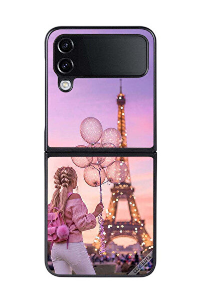 Covernex غطاء حماية لهاتف سامسونج جالاكسي زد فليب 4 - فتاة تحمل بالونات
