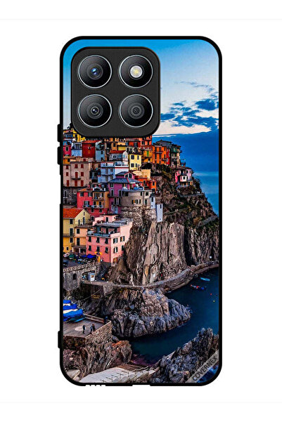 Covernex غطاء حماية لهاتف Honor X8b - منازل ملونة على البحر