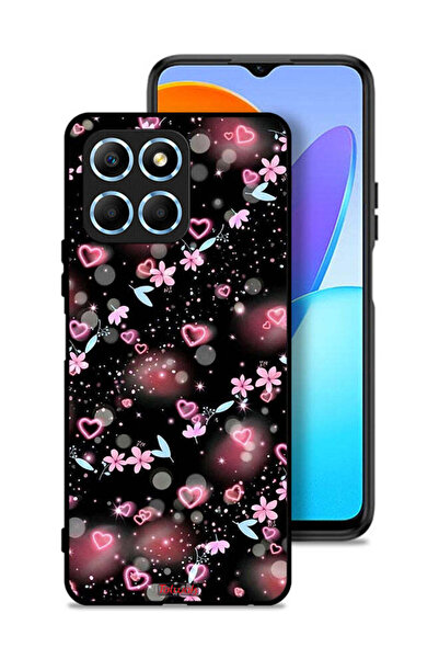 Tolwak غطاء حماية لهاتف Honor X8 5G بنقشة قلوب وأزهار صغيرة