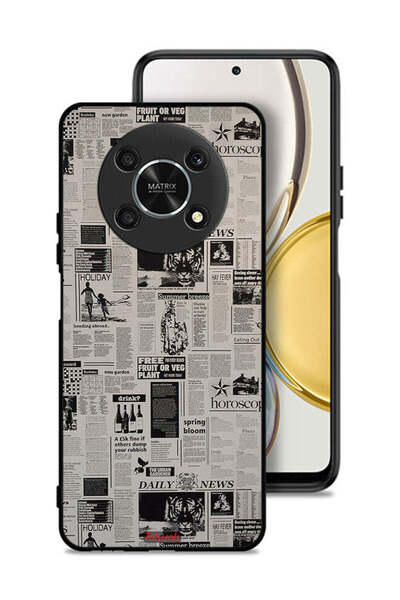 Tolwak Honor X9 5G Protective Case Cover Newspaper Recording