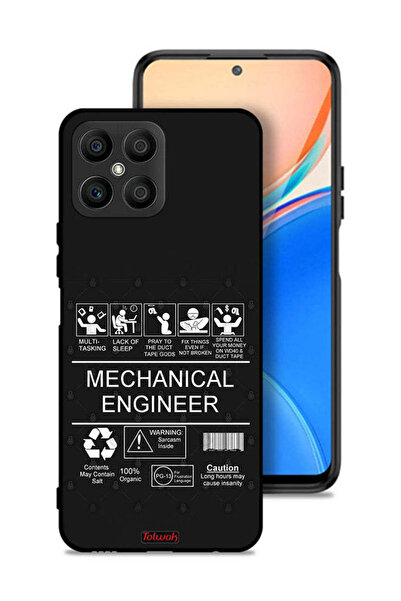Tolwak غطاء حماية لهاتف Honor X8 4G - ملصق مهندس ميكانيكي