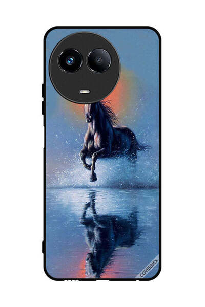 Covernex غطاء حماية لهاتف Realme 11 5G - رسم حصان يركض في الماء