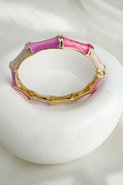 Modex Special Series Enameled Rods Clamp Bracelet (Diameter: 6cm)