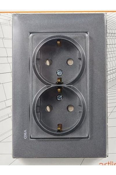 Mena Rise Şirinshop Novella Smoked Double Grounded Socket Child Protection 1108107