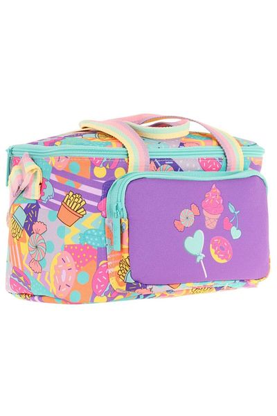 KAUKKO Kids Thermal Insulated Girl's Nap Patterned Purple Lunch Box L7231 (Two Compartments)