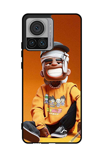 Covernex غطاء حماية لهاتف موتورولا موتو X30 برو - رسمة فتى متعب مصاب