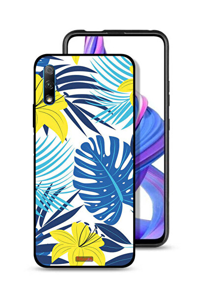 Tolwak غطاء حماية لهاتف Honor 9X (الصين) برسومات ريش وزهور