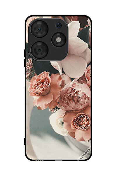 Covernex غطاء حماية لهاتف تكنو سبارك 10 برو - باقة من أزهار الخوخ الجميلة