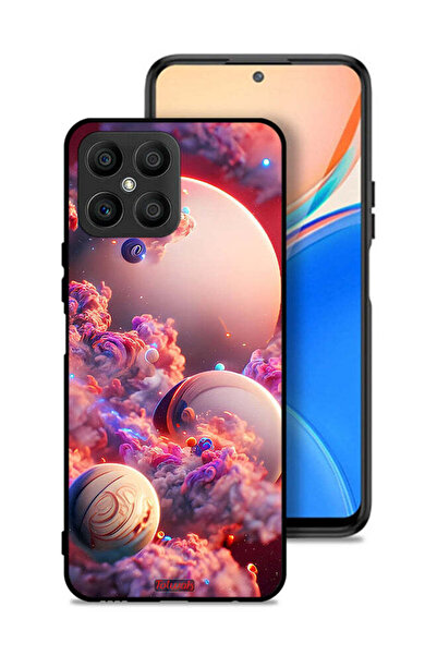 Tolwak غطاء حماية لهاتف Honor X8 4G بطبعة غيوم فنية تجريدية