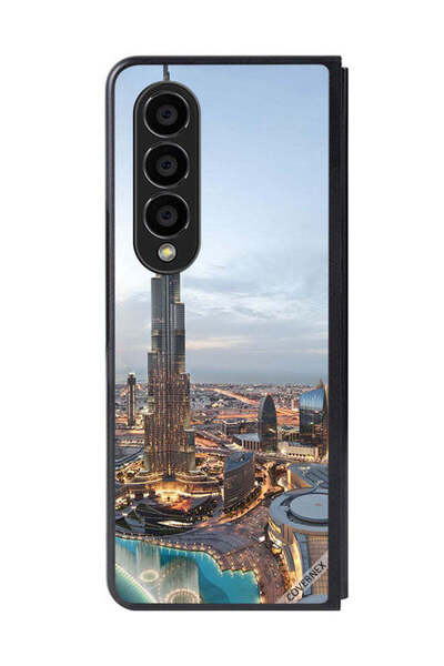 Covernex غطاء حماية لهاتف سامسونج جالاكسي زد فولد 4، منظر جميل لوسط مدينة دبي
