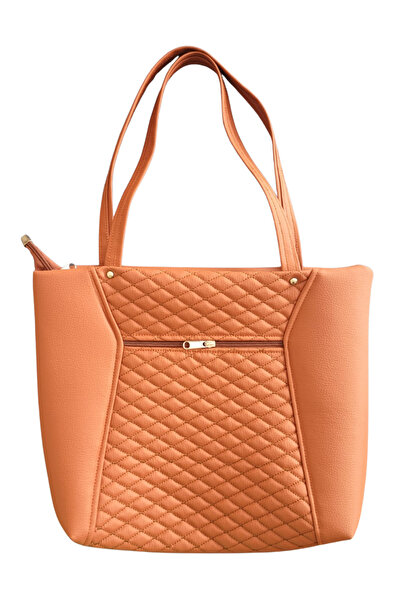 Veldena Women's Brick Color 2-Compartment Zippered Shoulder Bag E: 37 U:32