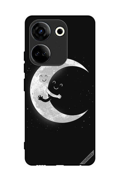 Covernex غطاء حماية لهاتف تكنو كامون 20 مع عناق القمر والسماء المظلمة