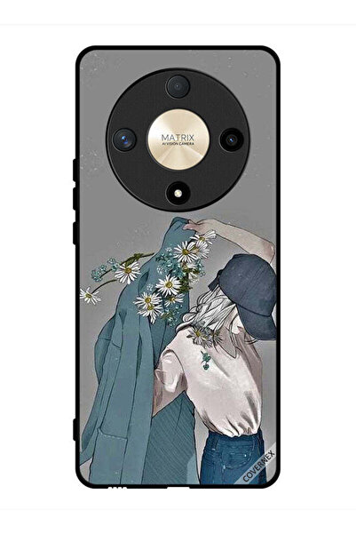 Covernex غطاء حماية لهاتف Honor X9b برسومات فتاة ترتدي معطفًا