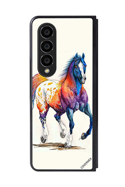 Covernex غطاء حماية لهاتف سامسونج جالاكسي زد فولد 4 - رسمة حصان