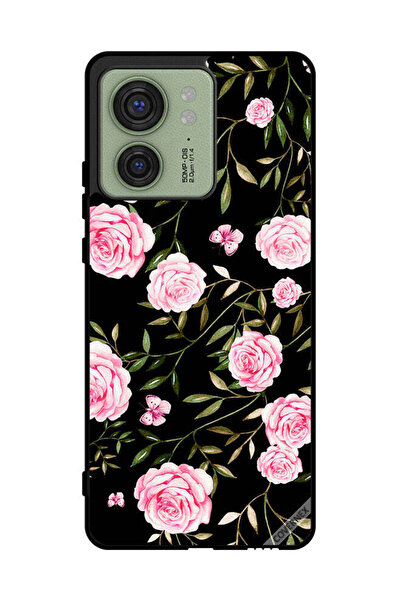 Covernex غطاء حماية لهاتف موتورولا إيدج 40 وردي في باقات من الأوراق الصغيرة