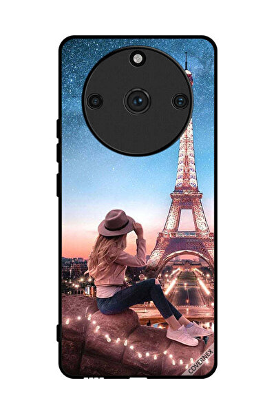 Covernex غطاء حماية لهاتف Realme 11 Pro بتصميم فتاة القبعة وبرج إيفل