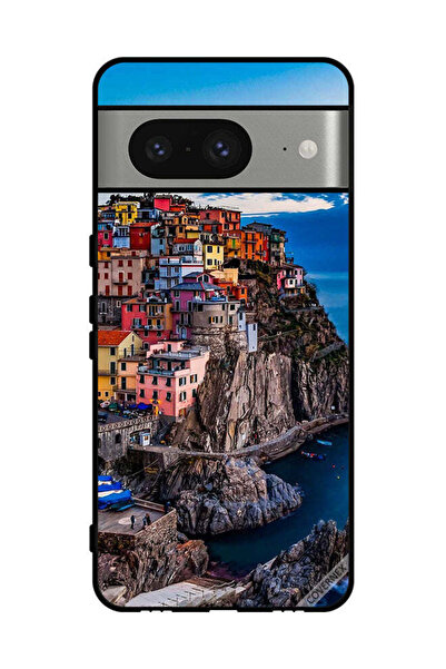 Covernex غطاء حماية لهاتف جوجل بيكسل 8 - منازل ملونة على البحر