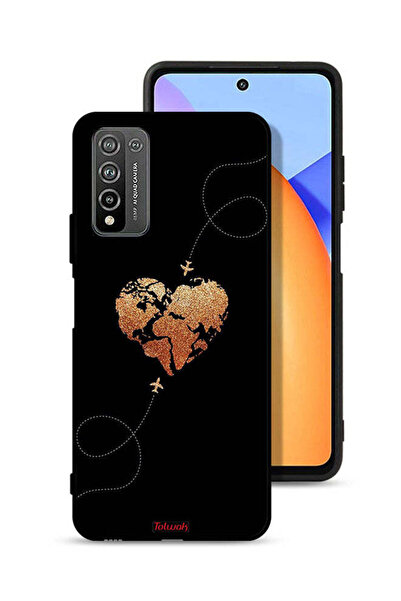Tolwak غطاء حماية لهاتف Honor 10X Lite برسومات طائرات تلامس القلب
