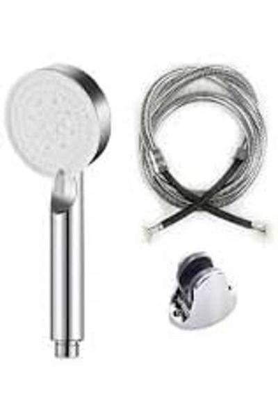 Mena Rise Şirinshop Functional High Pressure Shower Head Joint 150 cm Hose White Shower Set