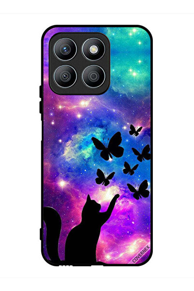 Covernex غطاء حماية لهاتف Honor X8b بطبعة قطة وفراشات